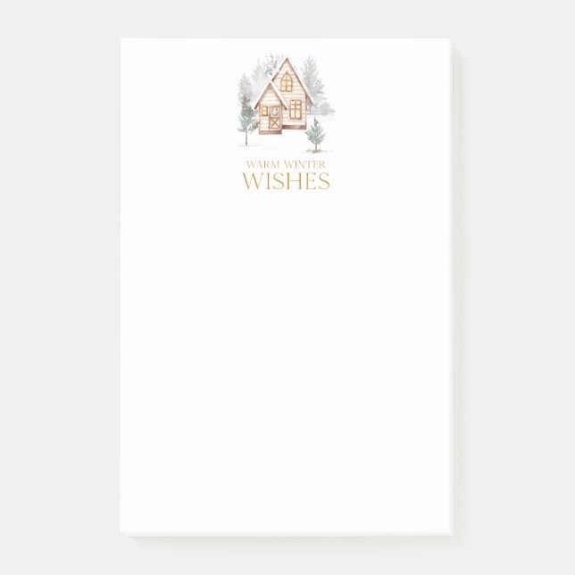 Bloco De Notas Warm Winter Wishes Cottage (Frente)