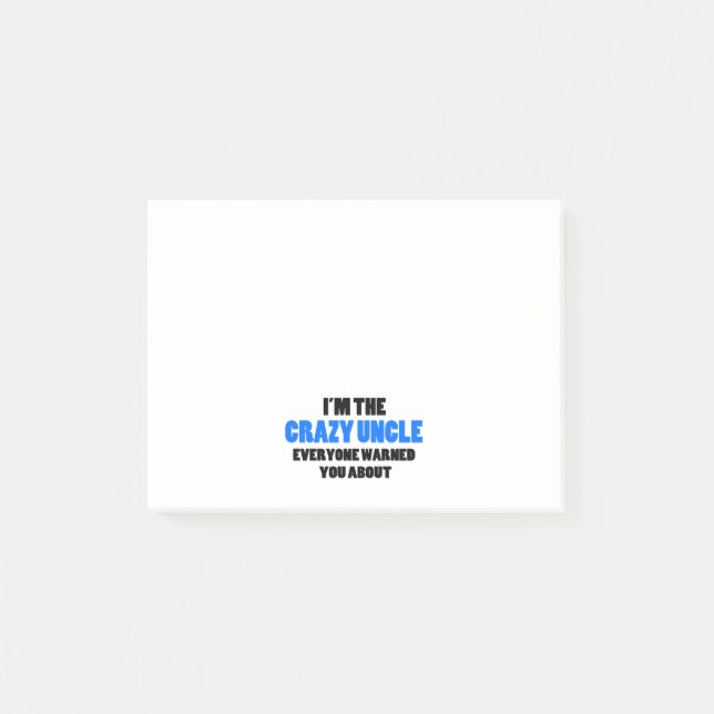 Bloco De Notas Warned Sobre do tio Você Ser louco (Frente)