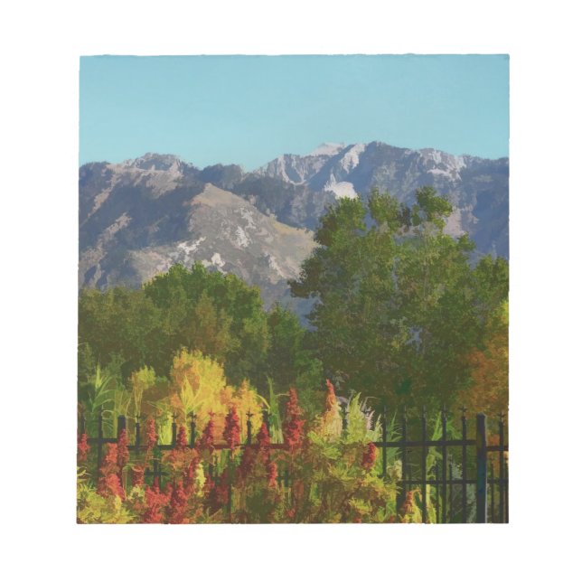 Bloco De Notas Wasatch Mountain Autumn Em Utah (Frente)