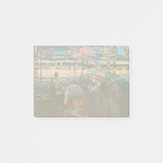 Bloco De Notas Wassily Kandinsky O Casal a Cavalo Arte Russa (Frente)