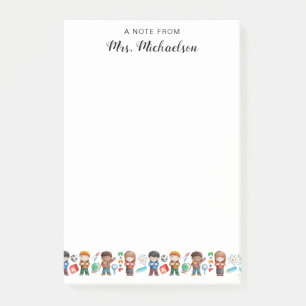 Bloco De Notas Watercolor Back to School Teacher Stusts Globe