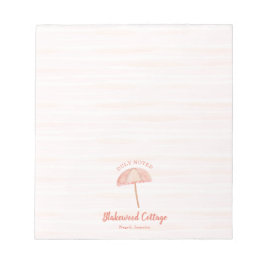 Bloco De Notas Watercolor Beach Umbrella Tropical