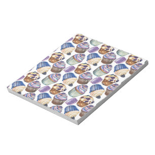 Bloco De Notas Watercolor cupcakes