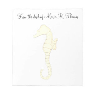 Bloco De Notas Watercolor Elegant Modern Seacavalo Sealife