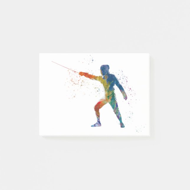 Bloco De Notas watercolor fencing (Frente)