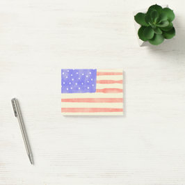 Bloco De Notas Watercolor rustic bandeira americana