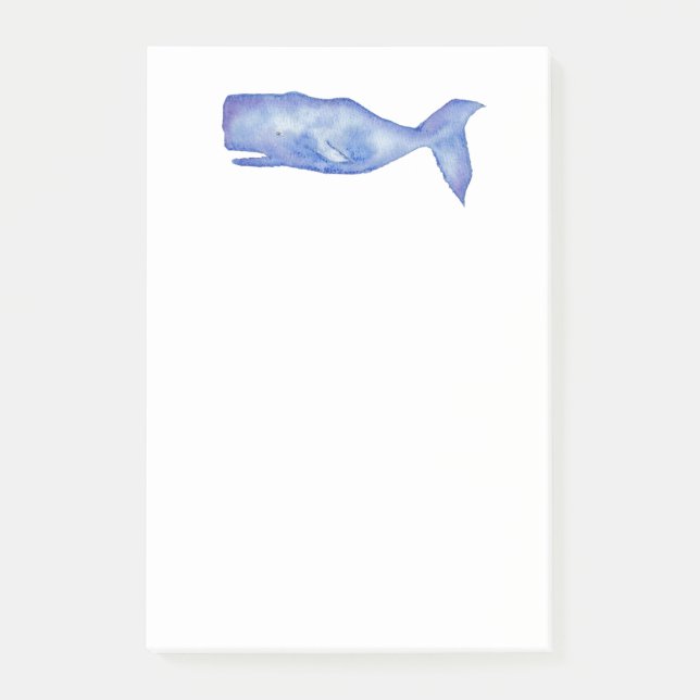 Bloco De Notas Watercolor Whale (Frente)