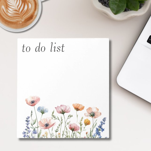 Bloco De Notas Watercolor Wildflower (Criador carregado)