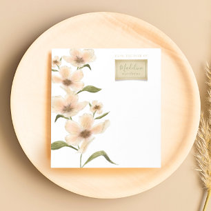 Bloco De Notas Watercolor Willows Nome Personalizado Vintage Flor