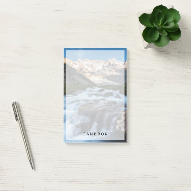 Bloco De Notas Waterfalls | Aviolo Lake, Italy (Escritótio)