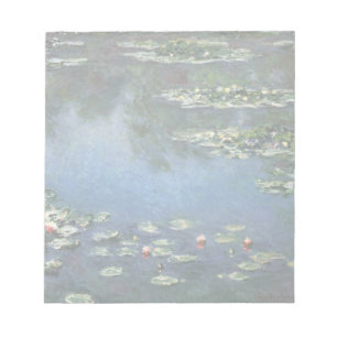 Bloco De Notas Waterlilies por Claude Monet, flores do vintage