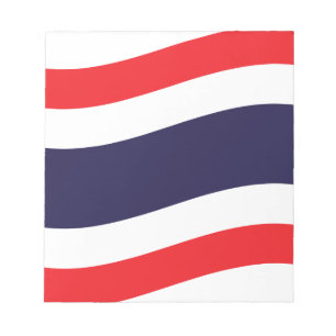 Bloco De Notas Wave de Bandeira Tailandesa