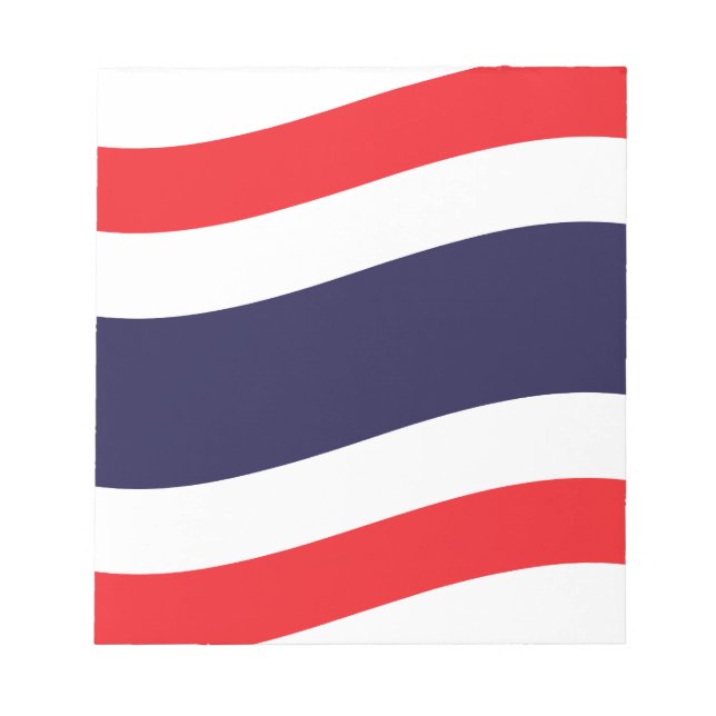 Bloco De Notas Wave de Bandeira Tailandesa (Frente)