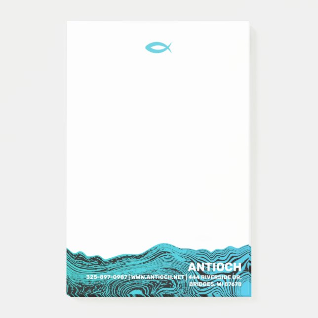 Bloco De Notas Wavy Watts Jesus Fish (Frente)