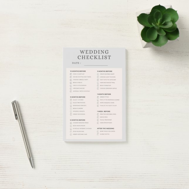 Bloco De Notas wedding checklist (Escritótio)
