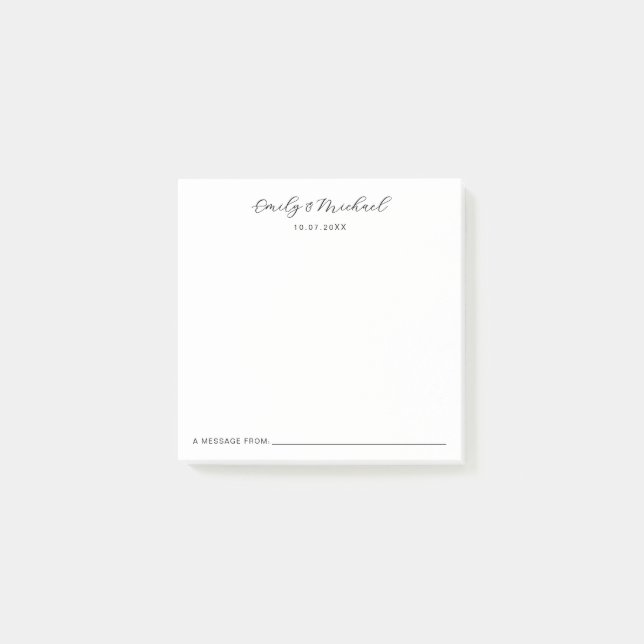 Bloco De Notas Wedding Guest Signature (Frente)