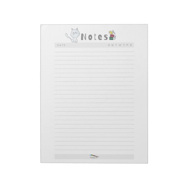 Bloco De Notas Weekly Cat Notespad (Invertido)