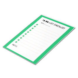 Bloco De Notas Weekly Checklist Planner