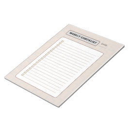 Bloco De Notas Weekly Checklist Planner