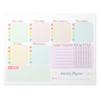 Bloco De Notas Weekly Planner