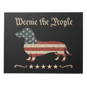 Bloco De Notas Weenie The Pessoas Dachshund 4 De Julho