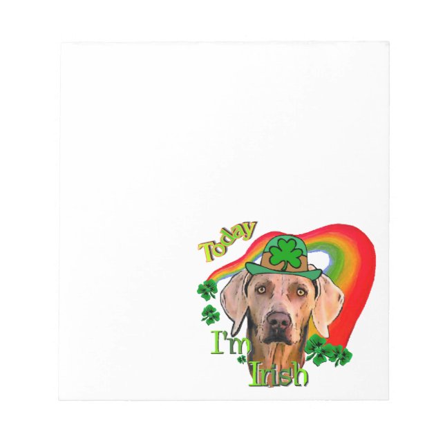 Bloco De Notas Weimaraner Saint Patricks (Frente)