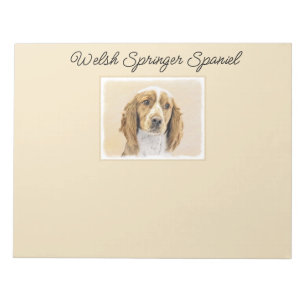 Bloco De Notas Welsh Springer Spaniel Painting - Arte Original De