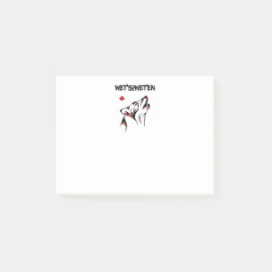 Bloco De Notas Wet'suwet en Howling Wolf Haida Style Tattoo Color
