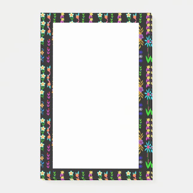 Bloco De Notas Whimsic Boêmian de Energia Flor (Frente)