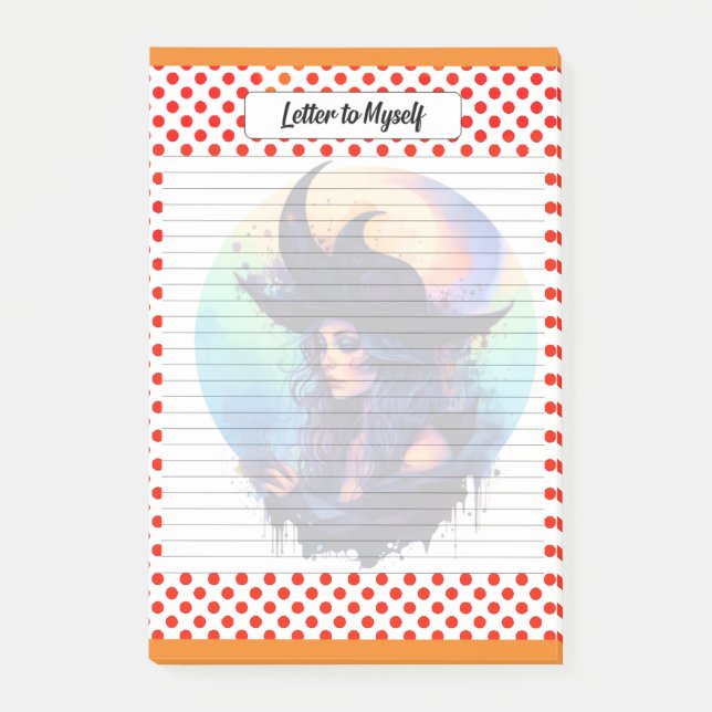 Bloco De Notas Whimsic Halloween - Letra para o Self (Frente)