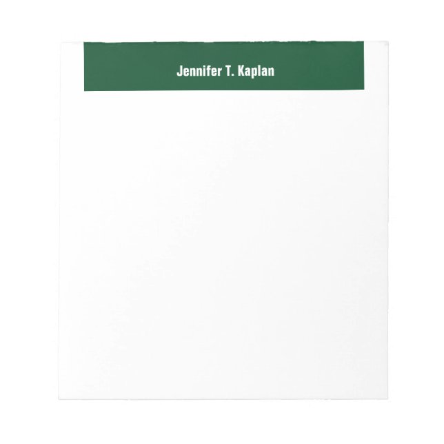 Bloco De Notas White Bold Name Simples Professional Modern (Frente)