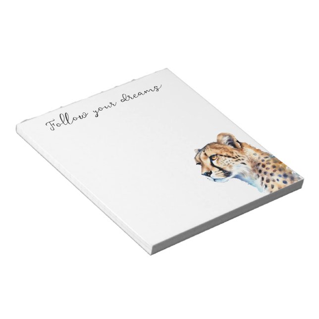 Bloco De Notas White Cream Cheetah (Inclinado)
