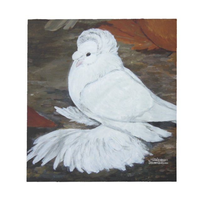 Bloco De Notas White English Trumpeter (Frente)