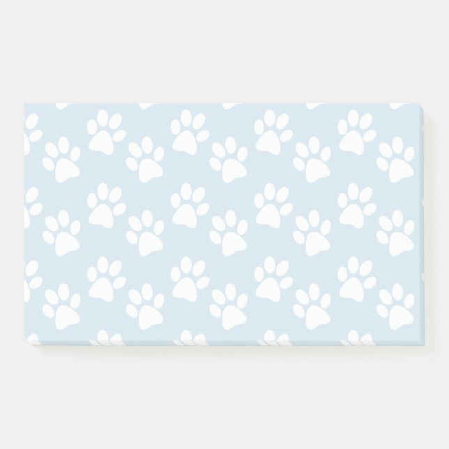 Bloco De Notas White Paw Imprime Design de Posta-Notas (Frente)