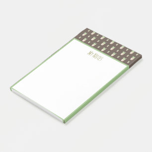 Bloco De Notas Wild Cactus Pattern, cacto