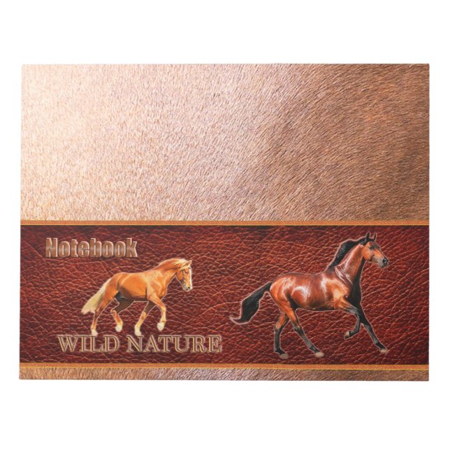 Bloco De Notas WILD NATURE - coleção HORSE design (Frente)