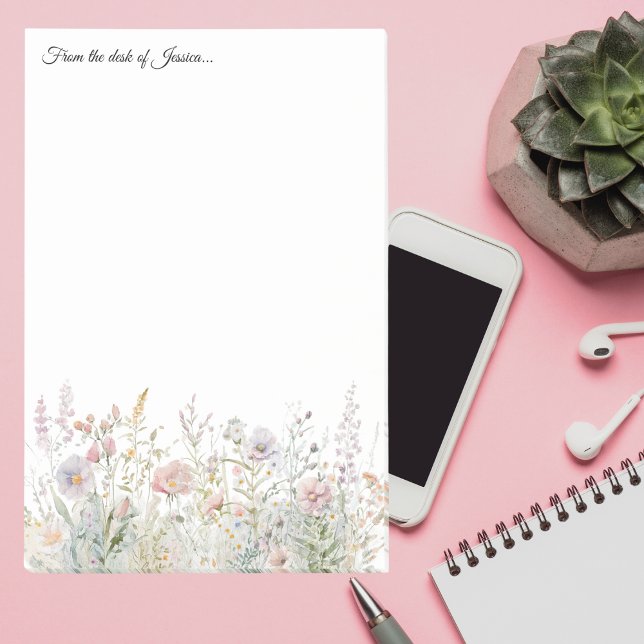 Bloco De Notas Wildflower personalizados 4x6 da mesa de (Criador carregado)