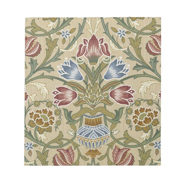 Bloco De Notas William Morris Brocade Floral Wallpaper Padrão (Frente)