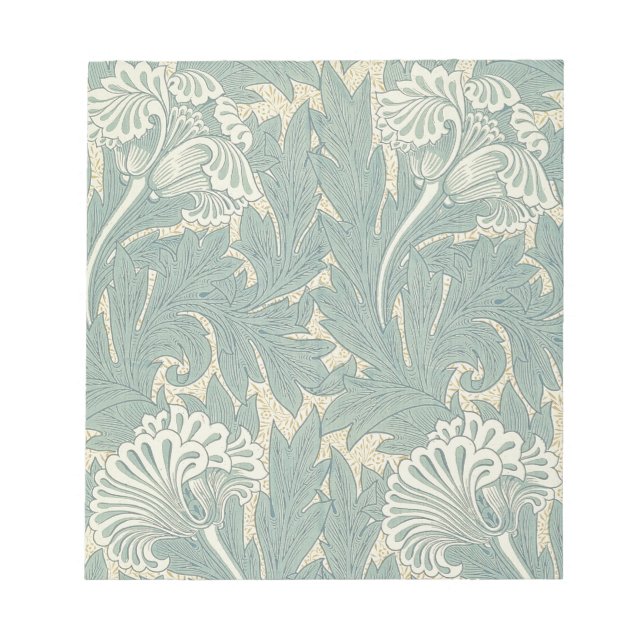 Bloco De Notas William Morris Classic Tulip Blue Floral (Frente)