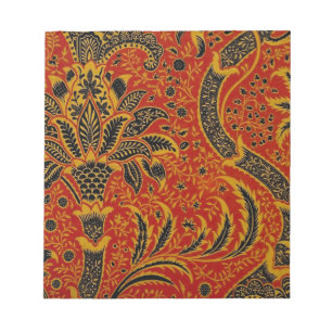 Bloco De Notas William Morris India Red Floral