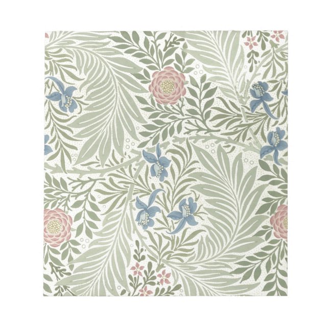 Bloco De Notas William Morris Larkspur Floral Wallpaper (Frente)