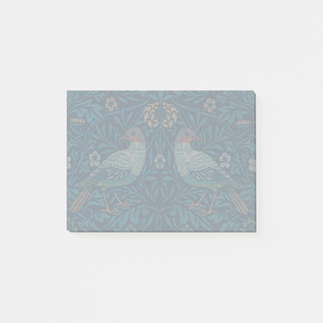 Bloco De Notas William Morris - Pássaros e Padrão Floral (Frente)