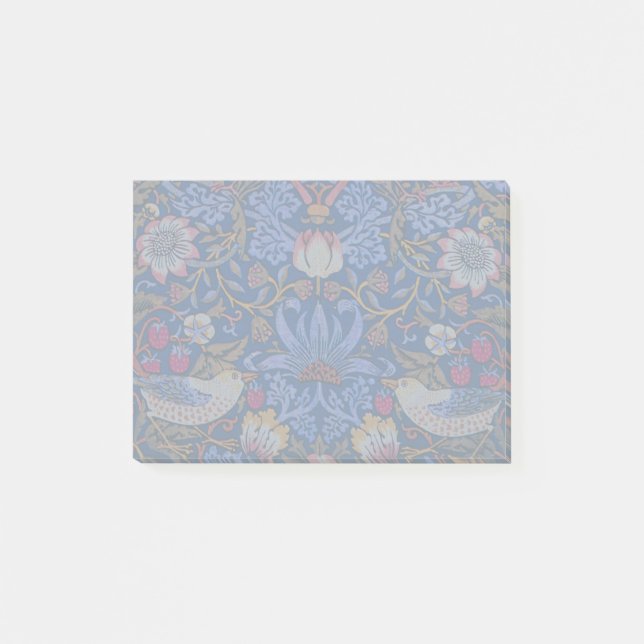 Bloco De Notas William Morris Strawberry Thief Padrão Floral (Frente)