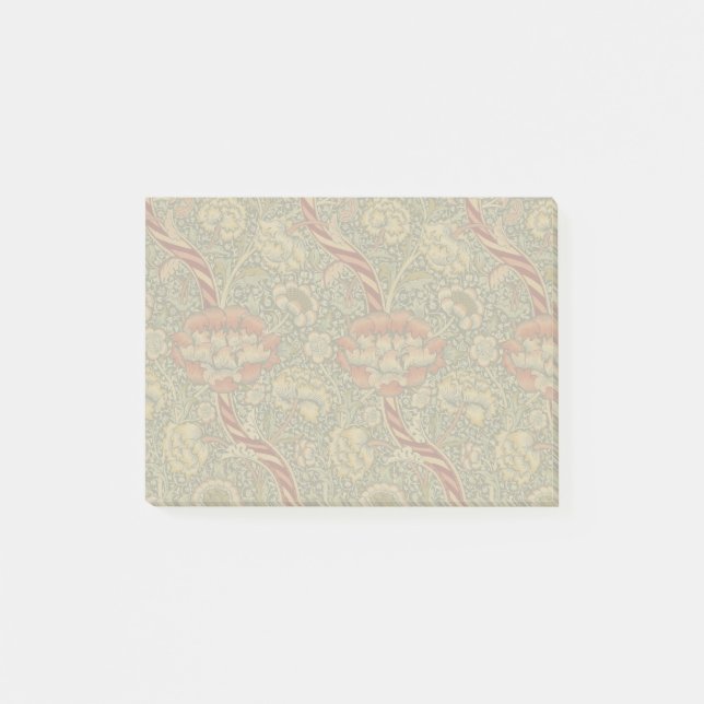 Bloco De Notas William Morris Wandle English Floral Damask Design (Frente)