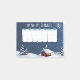 Bloco De Notas Winter Cabin Night Post-it® Notes