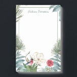 Bloco De Notas Winter Floral Christmas Watercolor Personalizado<br><div class="desc">Winter Floral Christmas Watercolor Personalised Posta-it Notes (Notas personalizadas de natalidade) apresenta seu nome personalizado cercado por um elegante quadro floral de inverno sobre um fundo branco. Personalize editando o texto na caixa de texto fornecida. Projetado para você pelo Evco Studio www.zazzle.com/store/evcostudio</div>