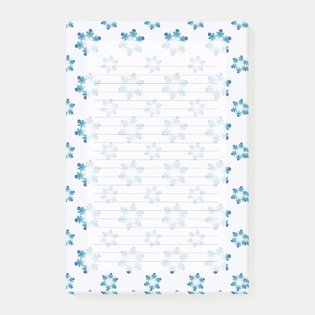Bloco De Notas Winter Notepads with Snowflakes  (Frente)