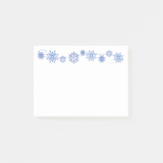 Bloco De Notas Winter Snowflakes  (Frente)