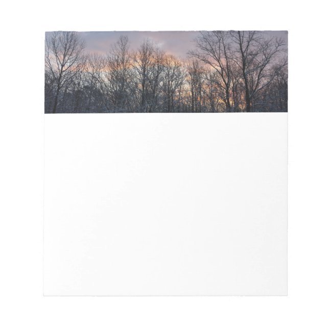 Bloco De Notas Winter Sunrise I Pastel Nature Landscape (Frente)