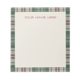 Bloco De Notas Wishlist Note Pad - Classic Christmas Plaid